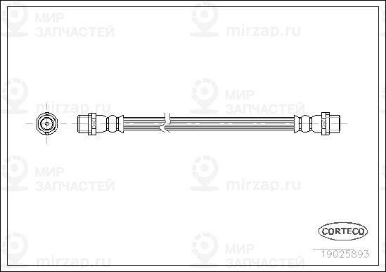 Тормозной шланг CORTECO 19025893
