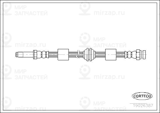 Тормозной шланг CORTECO 19026387
