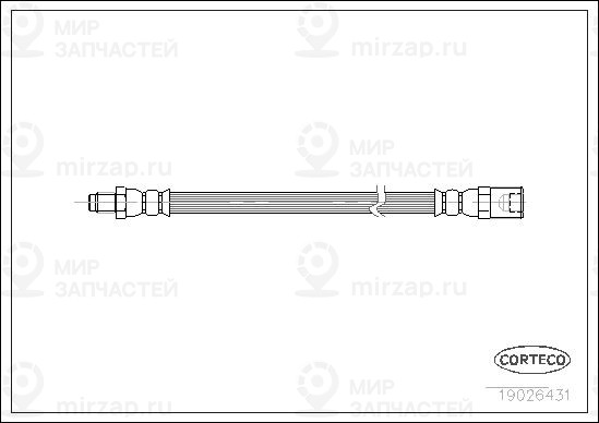 Тормозной шланг CORTECO 19026431