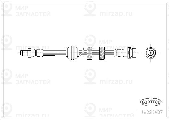 Тормозной шланг CORTECO 19026487