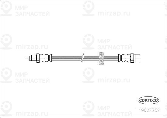 Тормозной шланг CORTECO 19027752