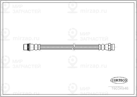 Тормозной шланг CORTECO 19034946