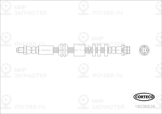 Тормозной шланг CORTECO 19036626