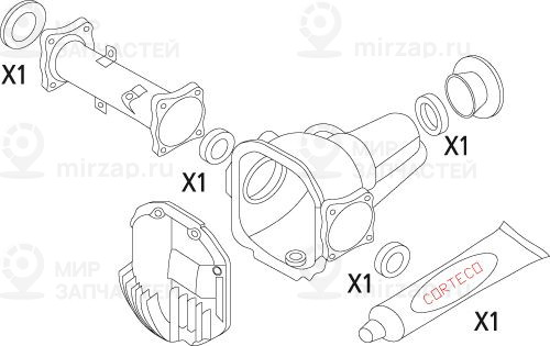 Комплект прокладок, дифференциал CORTECO 19536138