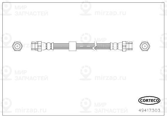 Тормозной шланг CORTECO 49417303