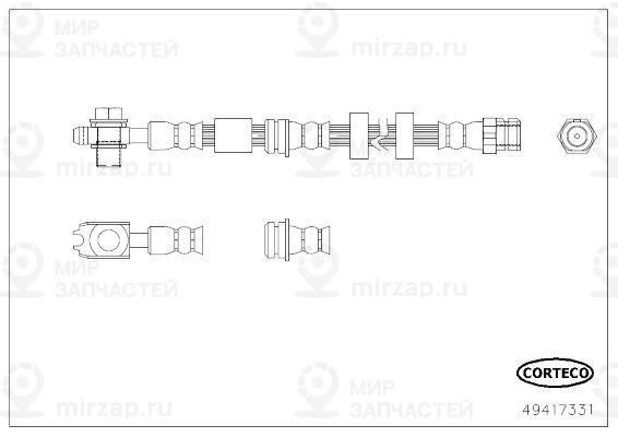 Тормозной шланг CORTECO 49417331