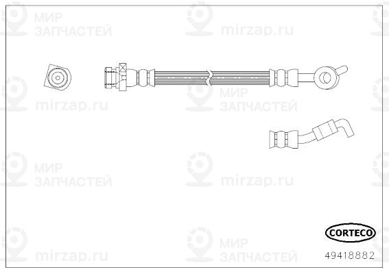 Тормозной шланг CORTECO 49418882
