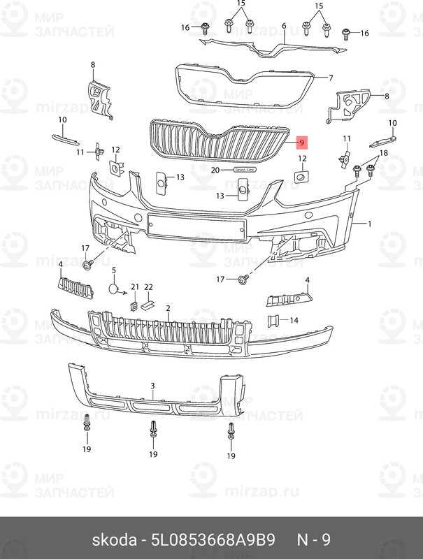Запчасть VAG 5L0853668A9B9