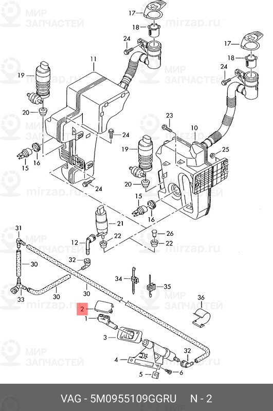 Запчасть VAG 5M0955109GGRU