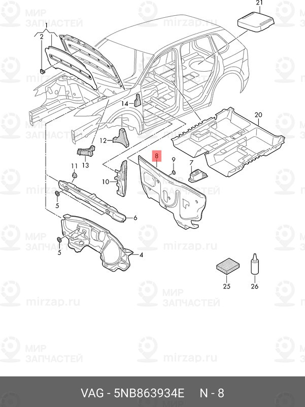 Запчасть VAG 5NB863934E