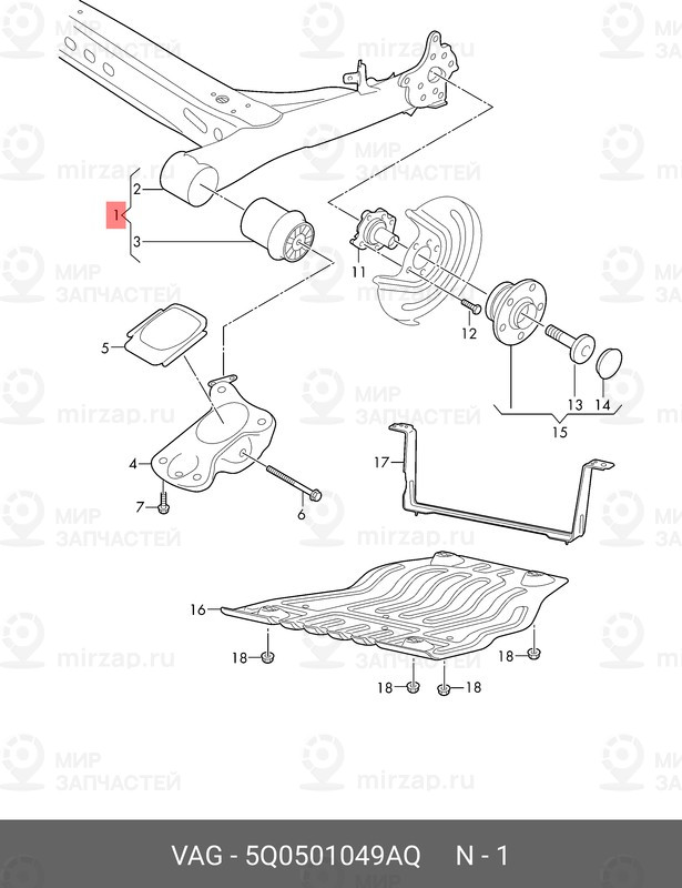 Запчасть VAG 5Q0501049AQ