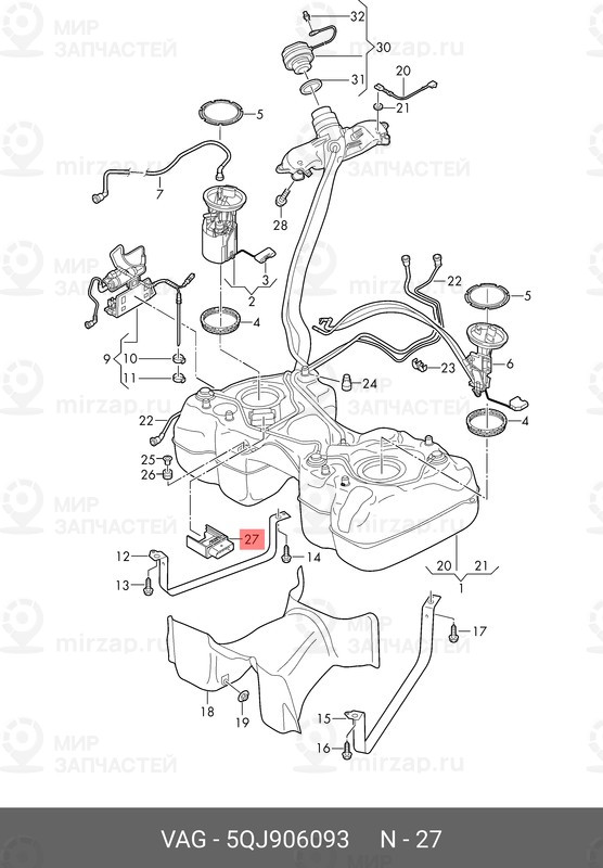Запчасть VAG 5QJ906093