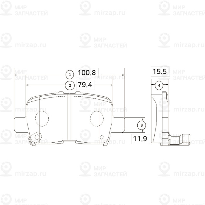 Gk0332_колодки Дисковые Задние!\ Honda Odyssey/Mr-V/Mdx/Pilot, Acura Mdx 01> CTR GK0332