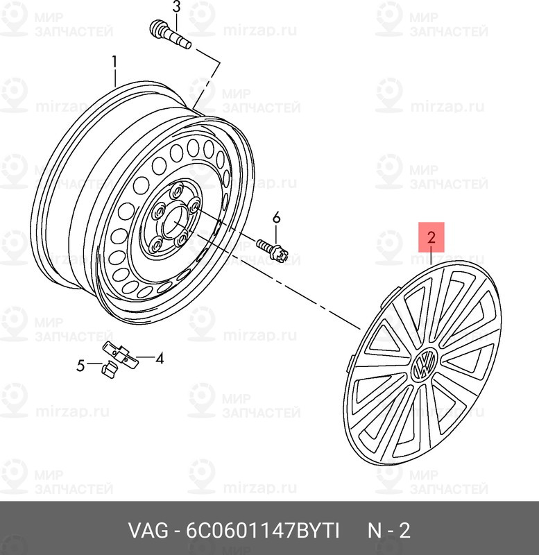 Запчасть VAG 6C0601147BYTI
