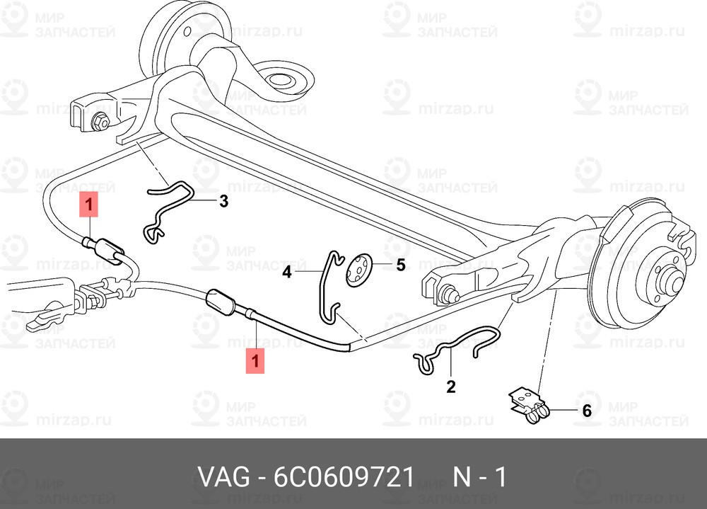 Запчасть VAG 6C0609721