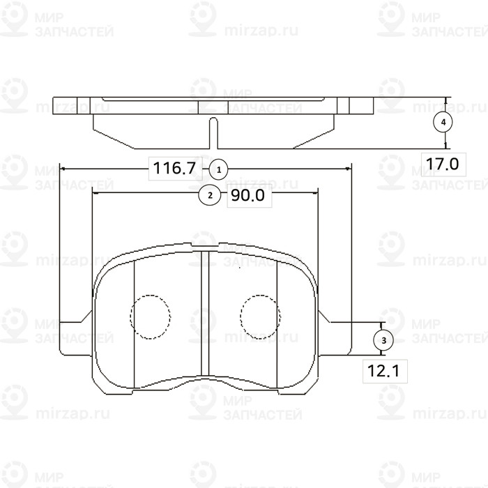 Gk-1032_Колодки Дисковые Перед!\ Toyota Corolla 1.4/1. CTR GK1032