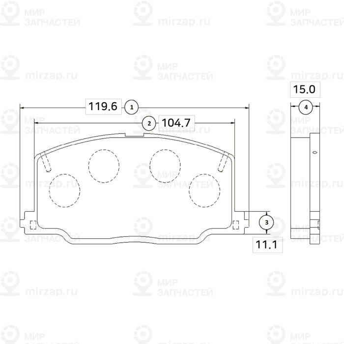 (Старый Номер Ckt-21) Колодки Тормозные CTR GK1035