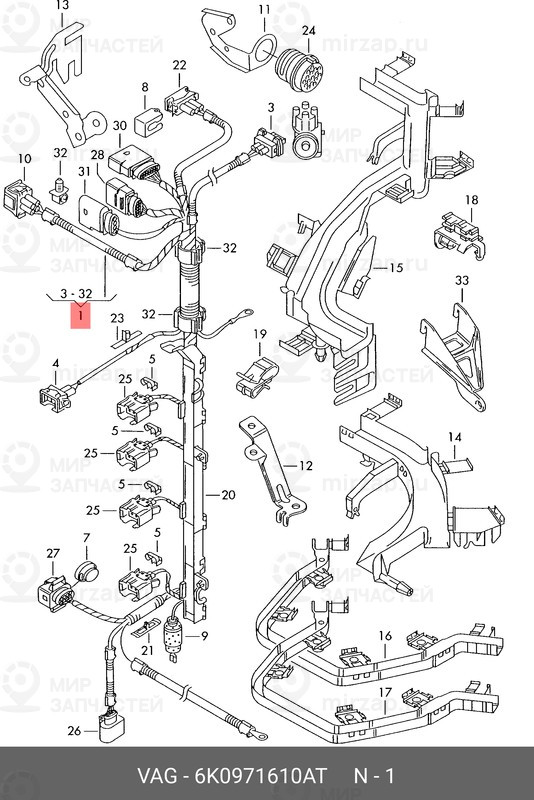 Запчасть VAG 6K0971610AT