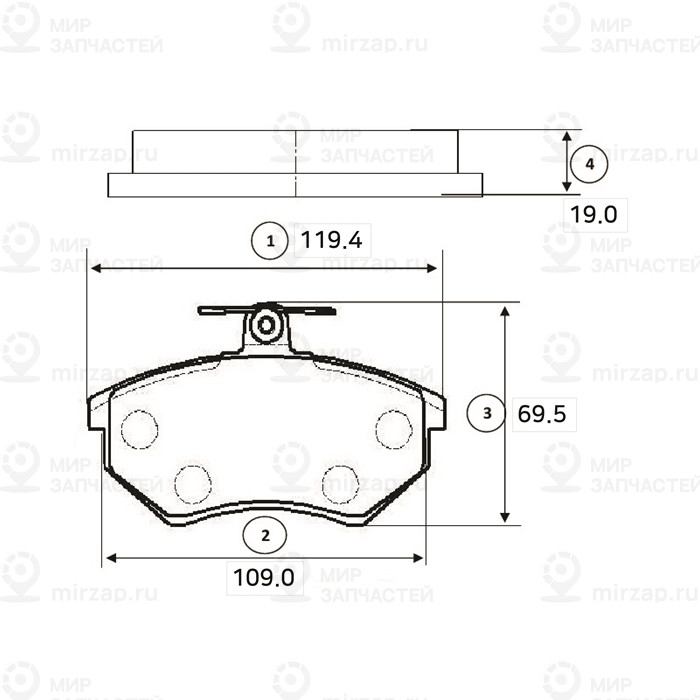 (Старый Номер Ckvw-13) Колодки Тормозные CTR GK1240