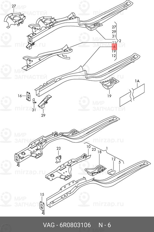 Запчасть VAG 6R0803106