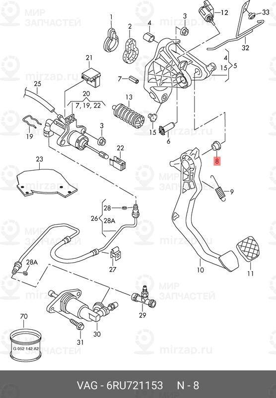 Запчасть VAG 6RU721153