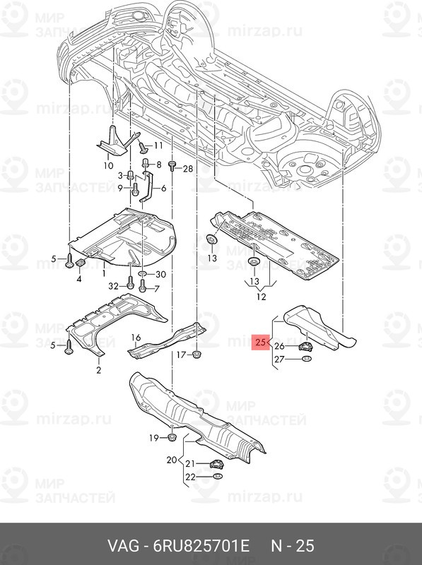 Запчасть VAG 6RU825701E