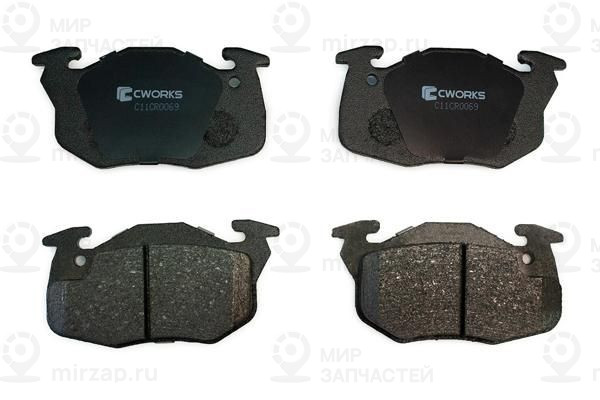 Комплект тормозных колодок, дисковый тормоз CWORKS C11CR0069