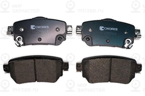 Комплект тормозных колодок, дисковый тормоз CWORKS C12CR0069