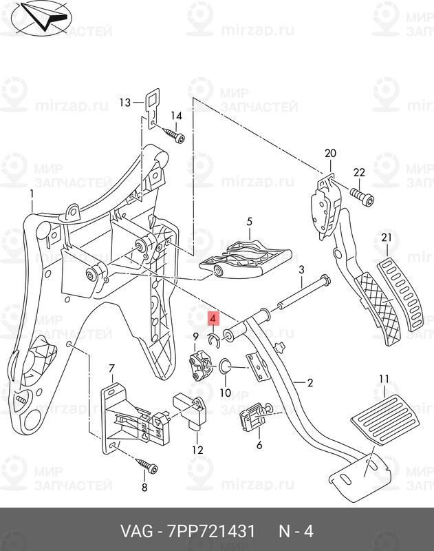 Запчасть VAG 7PP721431