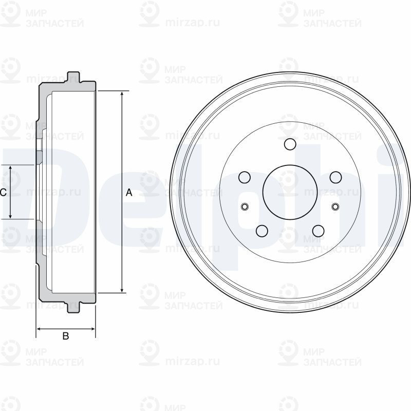 Тормозной барабан DELPHI BF526