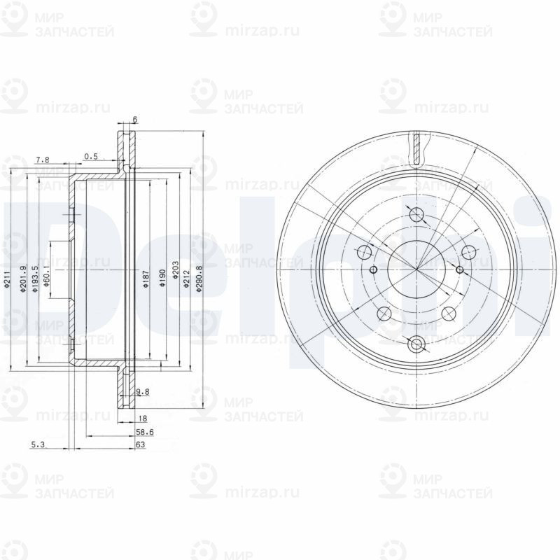 Тормозной диск DELPHI BG3166