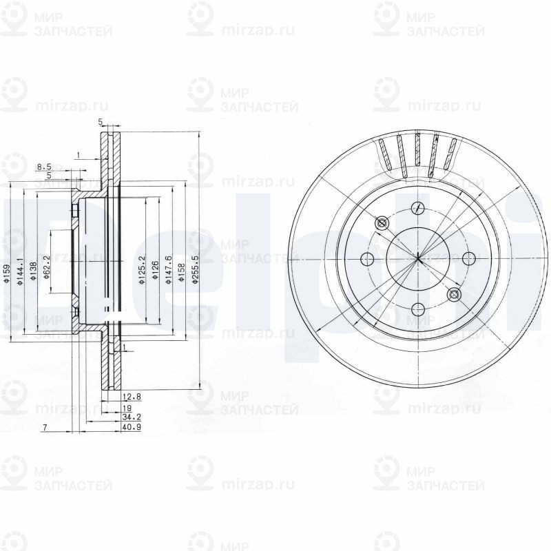 Тормозной диск DELPHI BG3934