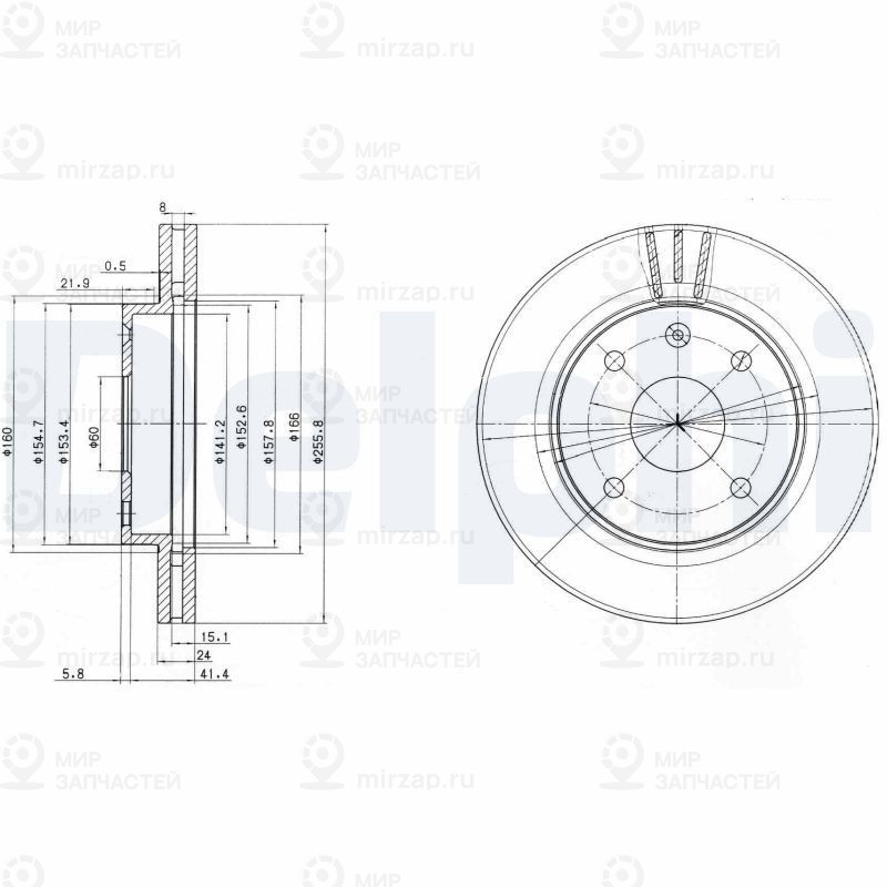 Тормозной диск DELPHI BG4003