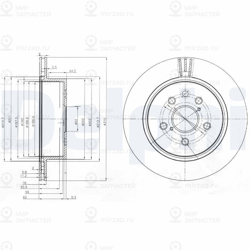 Тормозной диск DELPHI BG4024