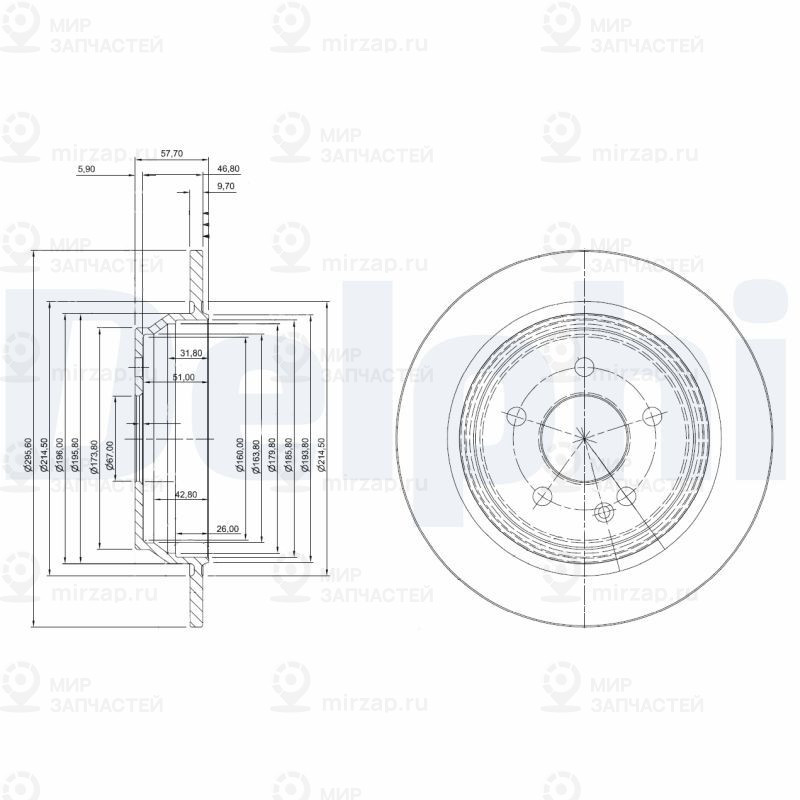 Тормозной диск DELPHI BG4063C