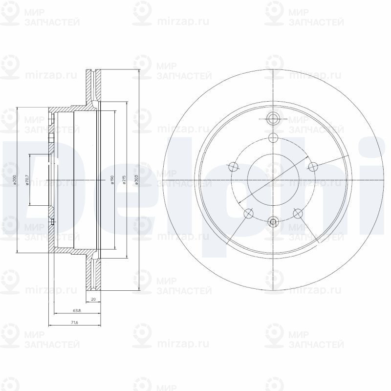 Тормозной диск DELPHI BG4069
