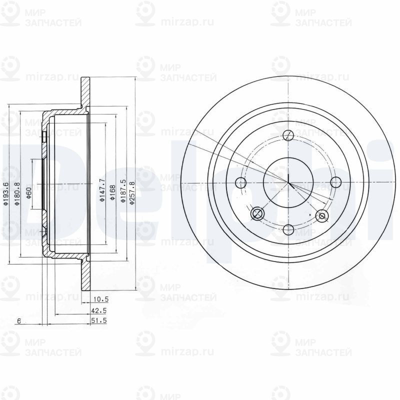 Тормозной диск DELPHI BG4091