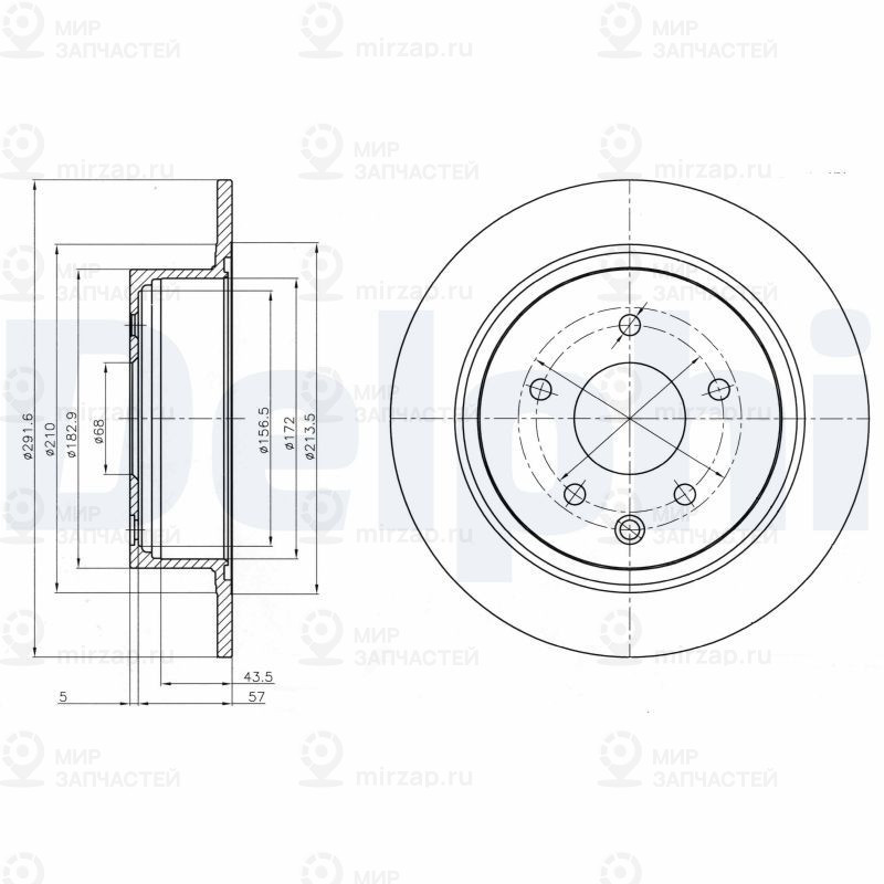 Тормозной диск DELPHI BG4108C