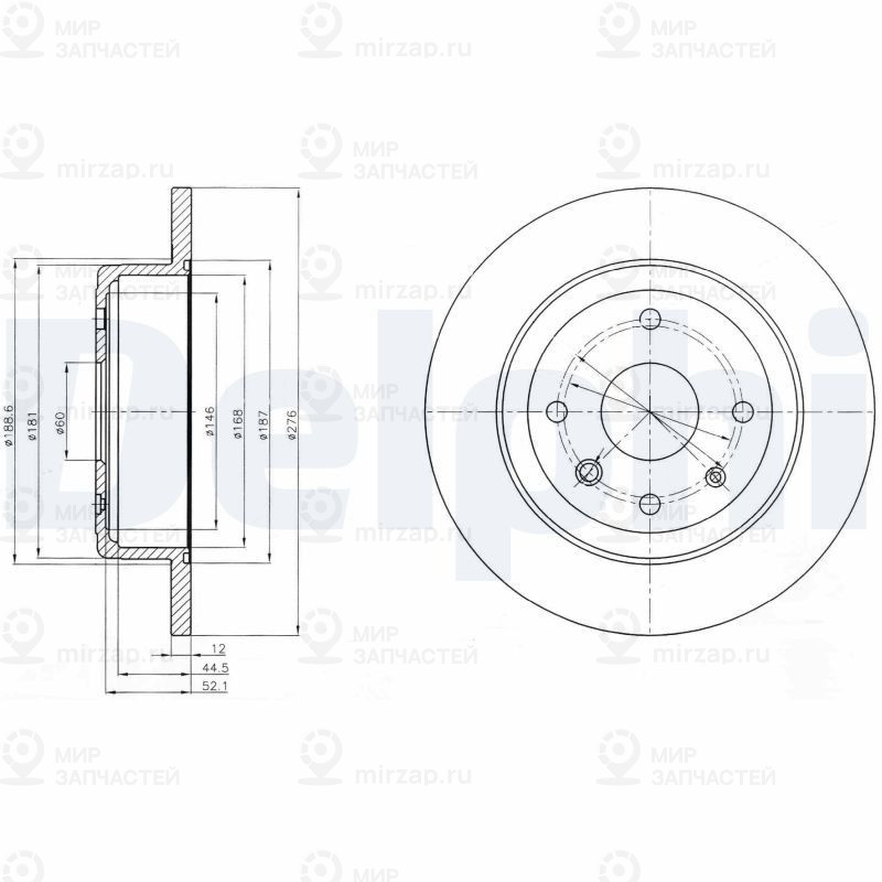 Тормозной диск DELPHI BG4244
