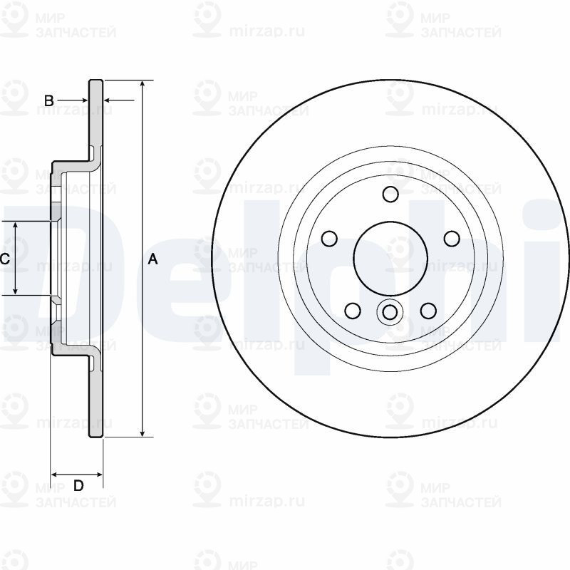 Тормозной диск DELPHI BG4766C
