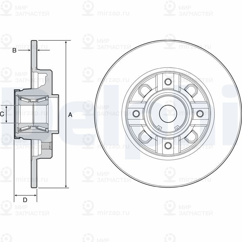 Тормозной диск DELPHI BG9116RS