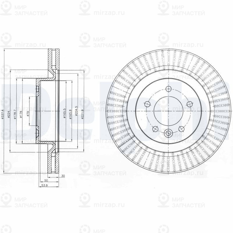 Тормозной диск DELPHI BG9926