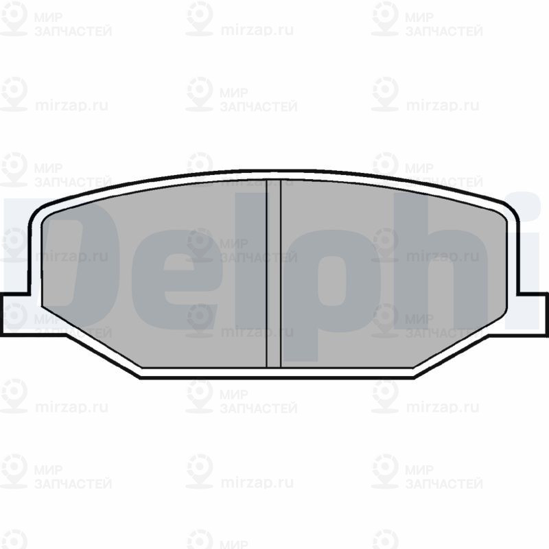Комплект тормозных колодок, дисковый тормоз DELPHI LP527