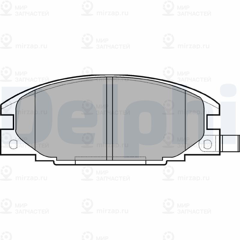 Комплект тормозных колодок, дисковый тормоз DELPHI LP629