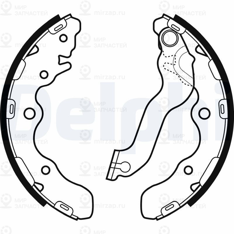 Комплект тормозных колодок DELPHI LS2072