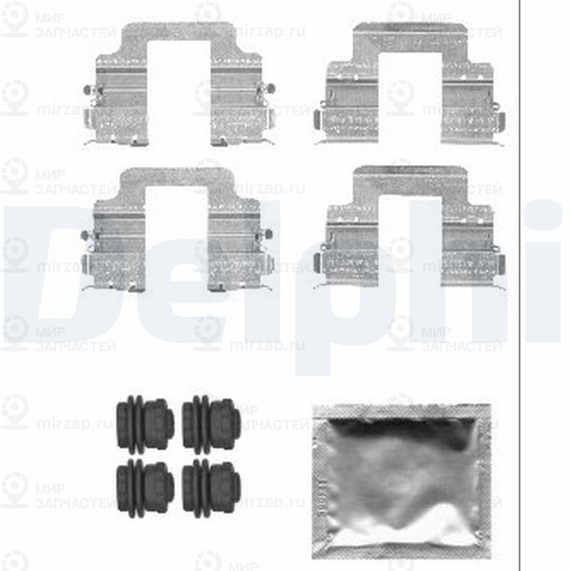 Комплектующие, колодки дискового тормоза DELPHI LX0555