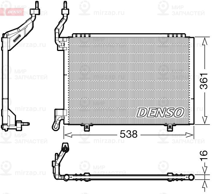 Конденсатор, кондиционер DENSO DCN10038