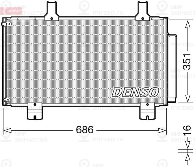 Конденсатор, кондиционер DENSO DCN40028