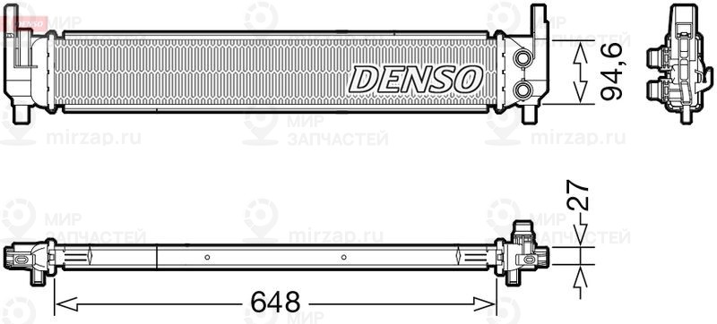 Радиатор, охлаждение двигателя DENSO DRM02042
