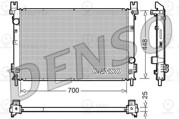 Радиатор, охлаждение двигателя DENSO DRM06001